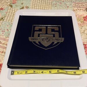 25th Anniversary Nashville Predators Hardcover Book - Navy with Gold Emblem